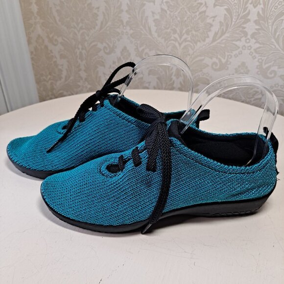 Arcopedico Womens Size 36 US 5.5-6 Turquoise Nylon Knit Lace Up Sneakers NWOT - Picture 5 of 13